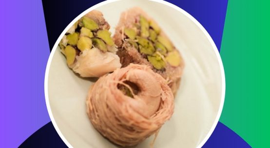 Rolled Shredded Pastry with Pistachio (Borma) - Arabic Dessert Recipe