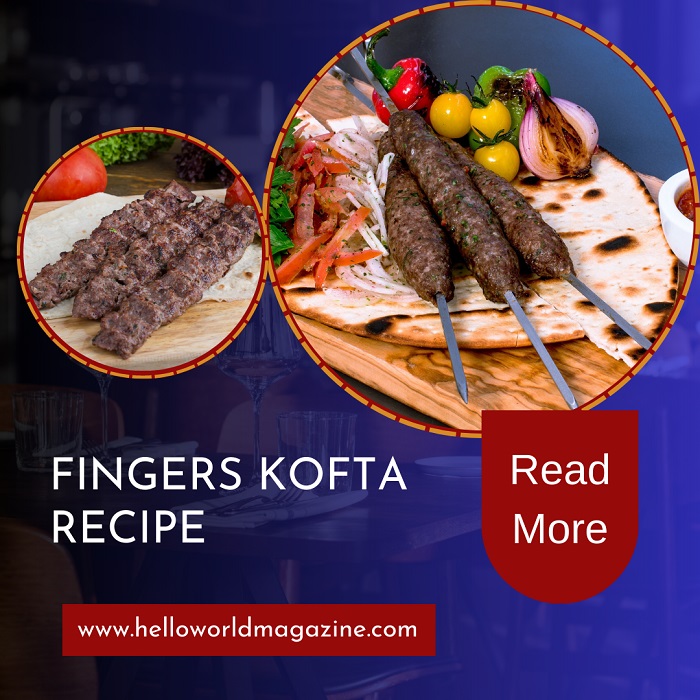 Beef Fingers Kofta Kebab Recipe with Tahini - Fingers Kafta Meat Skewers