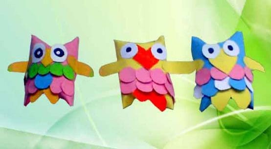How to Make an Owl of Toilet Paper Roll