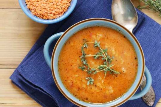 Homemade Vegan Egyptian Lentil Soup Recipe