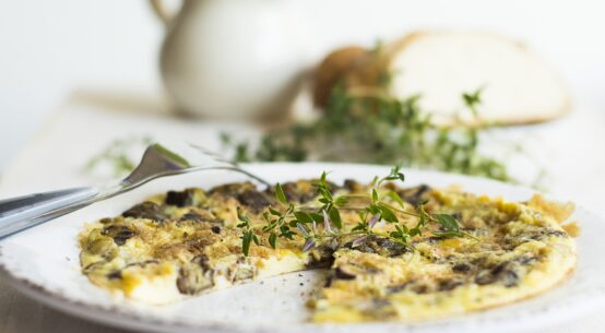 Scrambled Eggs with Mushrooms & Parsley Recipe