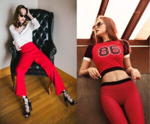 What are the best ways to wear red pants for women?